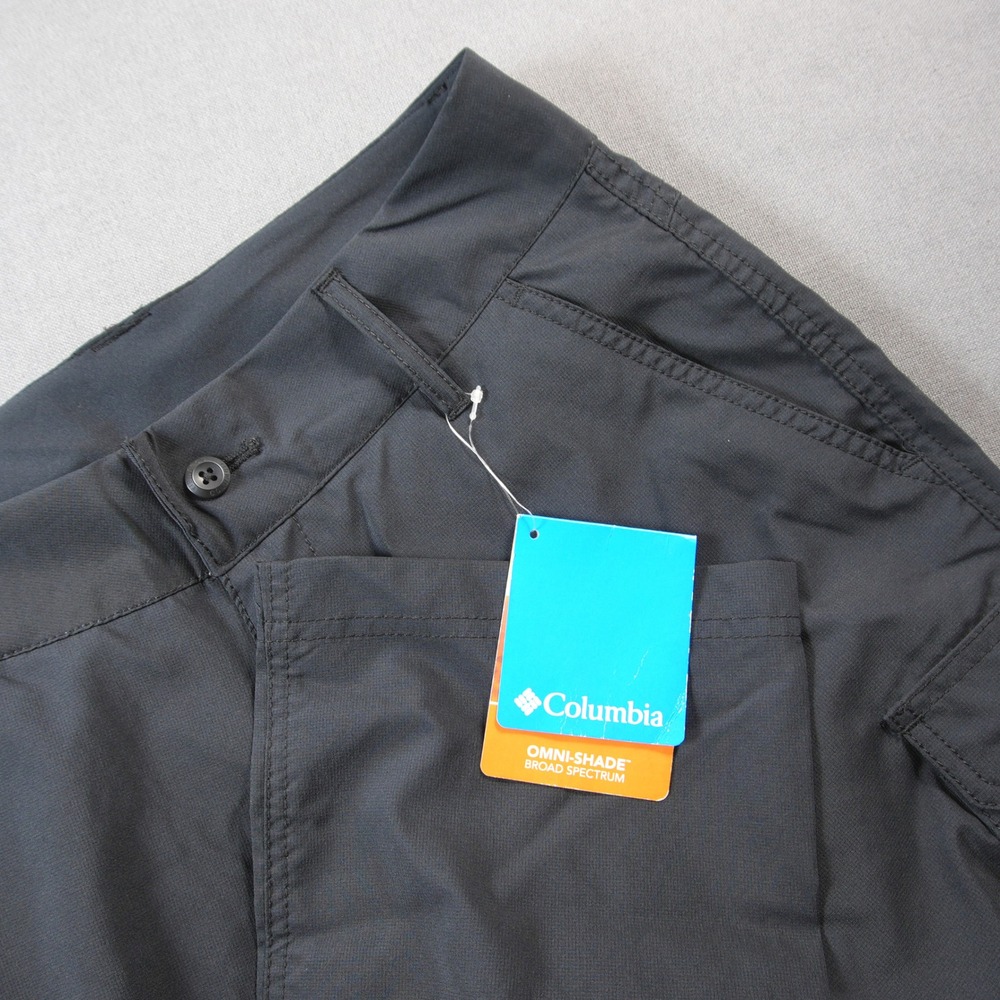 Columbia Utility Convertible Straight Leg Womens Pants 6 Hiking Camping Black